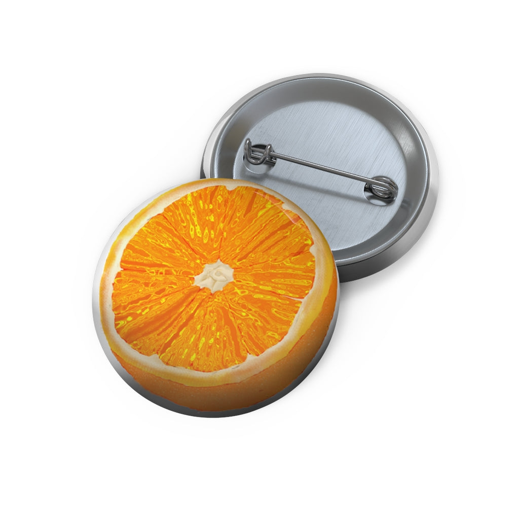 Orange Custom Pin Button - KindDread